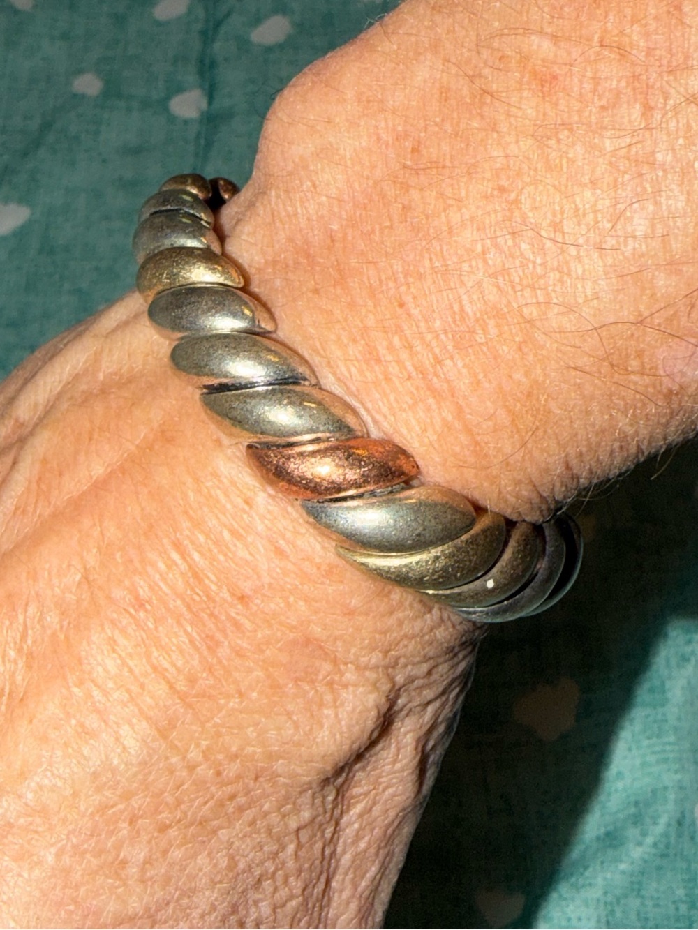 Tricolor Twist Cable Stretch Bracelet. MUST BE BUNDLED